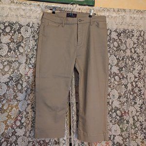 NYDJ Not Your Daughter's Jeans - Nicole Stretch Capri - Mushroom/Khaki - Size 12